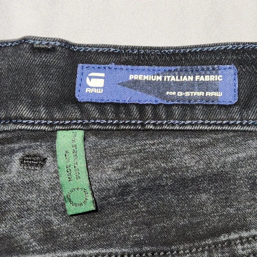 G-Star Raw 3301 Slim Fit Jeans Mens 38x31 Faded Black Premium Italian Fabric - Picture 10 of 16